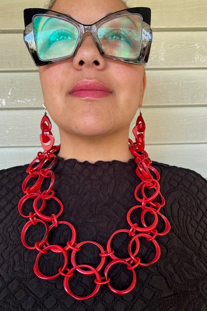 Tagua Small And Large Circles Necklace