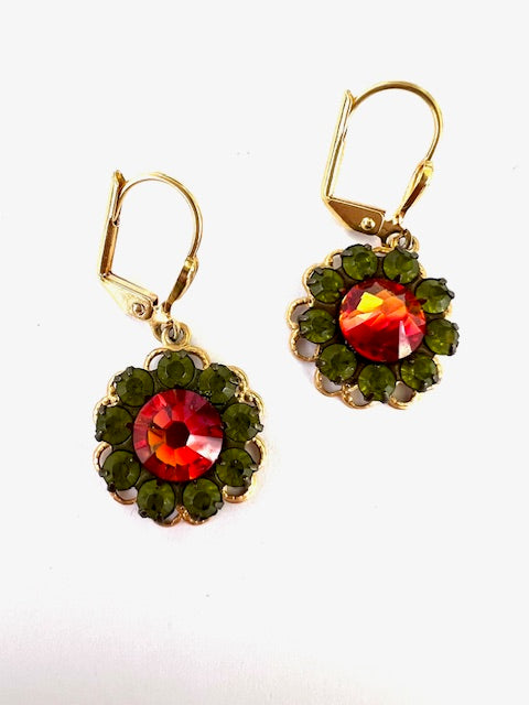 Swarovski Crystal Clusters (Olive Green &Amber )