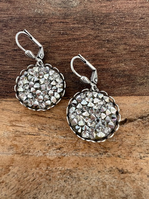 Swarovski crystal Rocks ( Penny Size Matching Necklace Sold Separately)