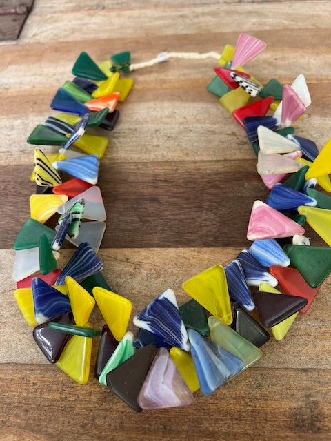 Hand Made Glass Bead Necklace From Mali