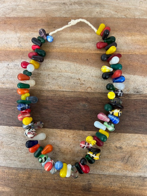 Hand Made Glass Bead Necklace From Mali