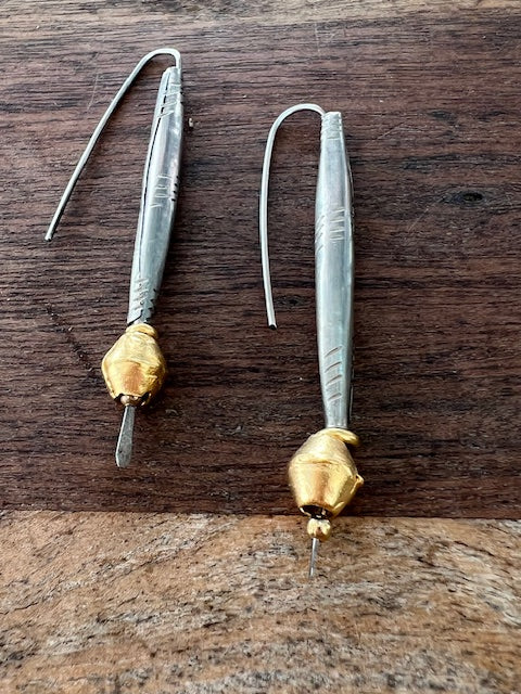 African Hand Made Bead Earrings