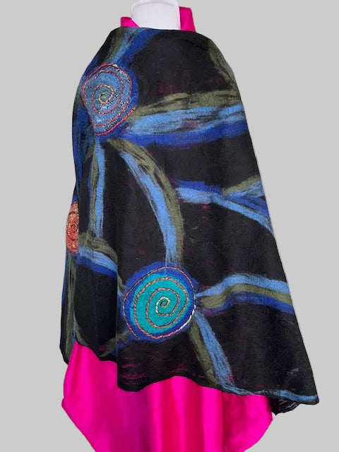Felted Spiral Shawl