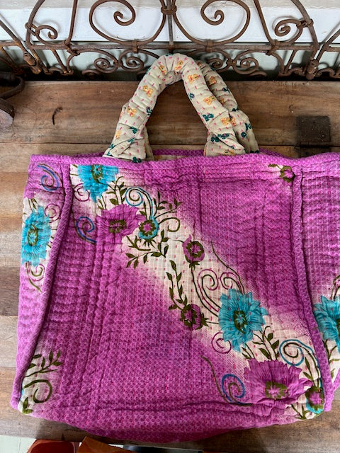Kantha Vagabond Bag (purple)