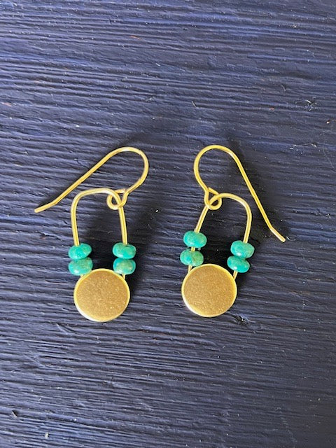Circle Brass With Turquoise