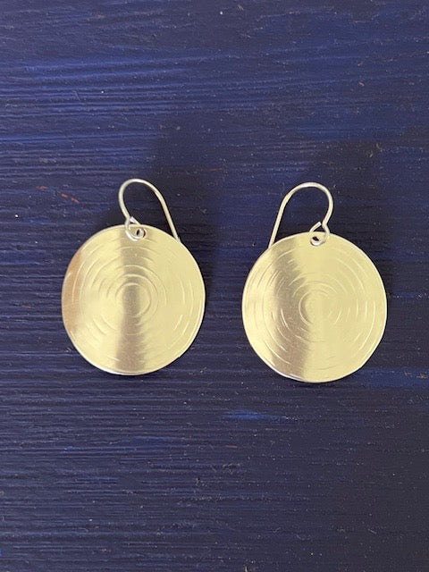 Medium Titanium Disc French Wire Earrings