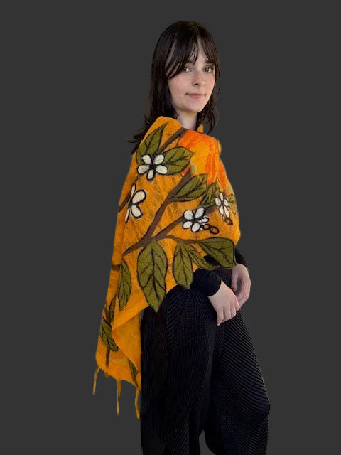 Oranges Felted Scarf