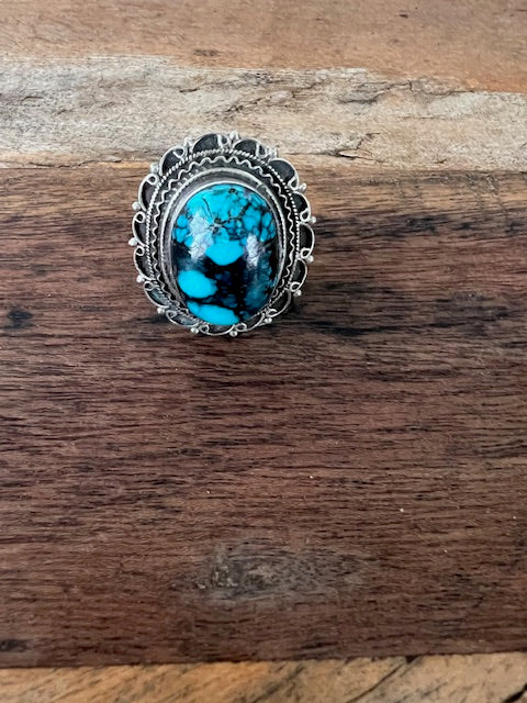 Sterling silver turquoise ring (size 8)