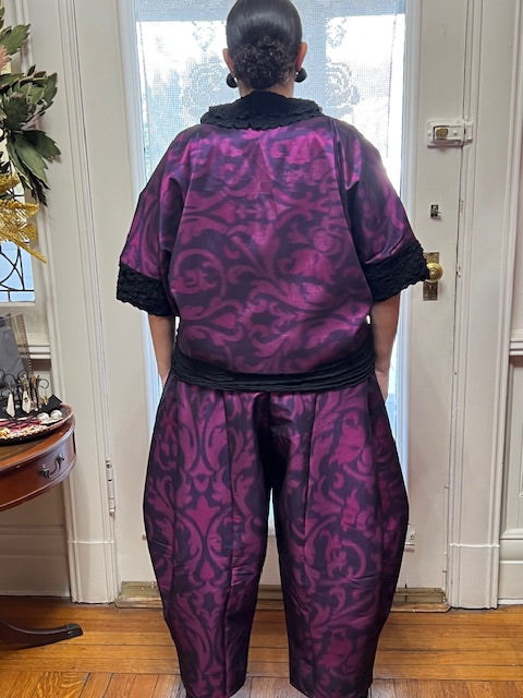 DTH Silk Ikat Design Print Cropped Top