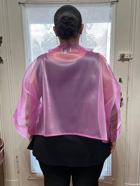 DTH Silk Organza Cropped Top (Rose)