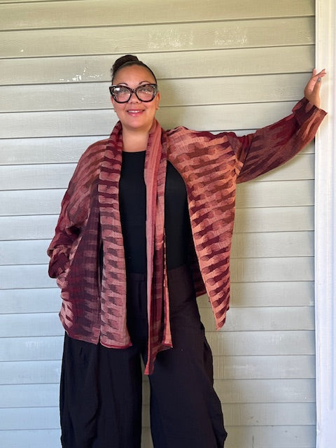 Autumn Nature Shawl/Scarf (Yellow/Gray or Rust/Peach)