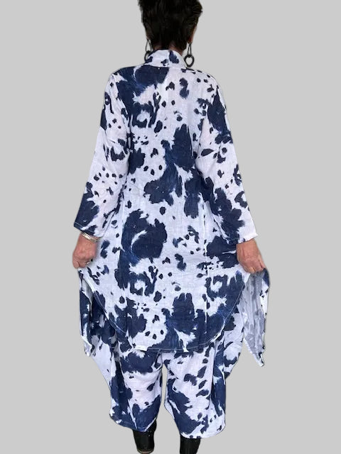 Transparente 100% Linen Hand Dyed Jacket / Duster