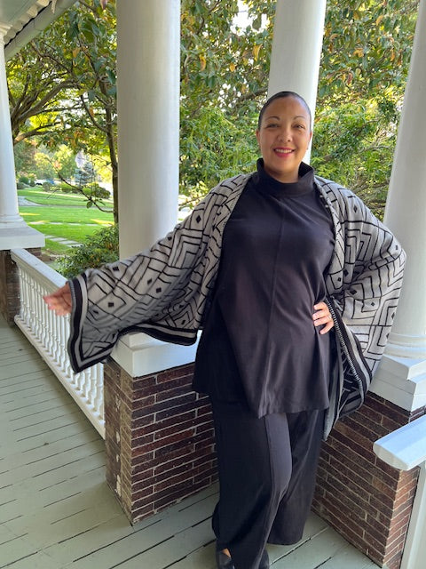 Reversible Diamond Ruana Wrap