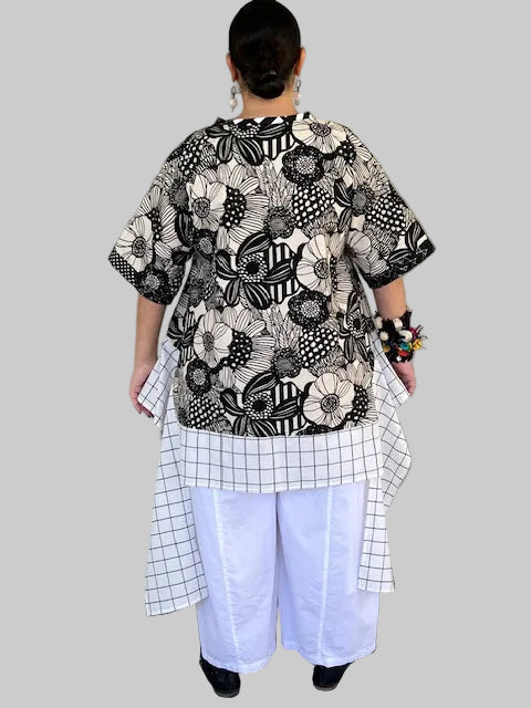 DTH 100% Japanese Linen Mix Fabric Top