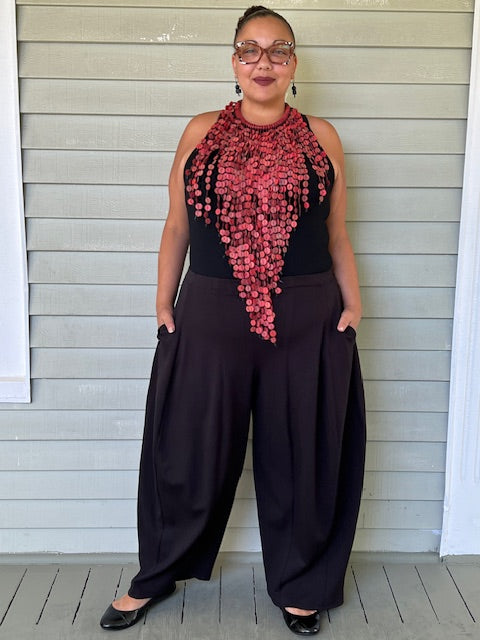 DTH Black Ponte Seamed Pants