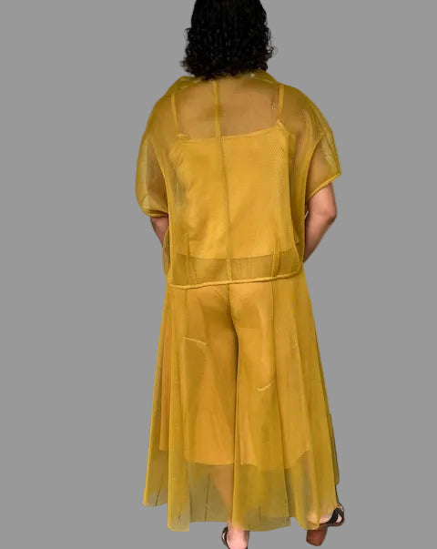 Asymmetrical Line Cut Wild-Leg Pants