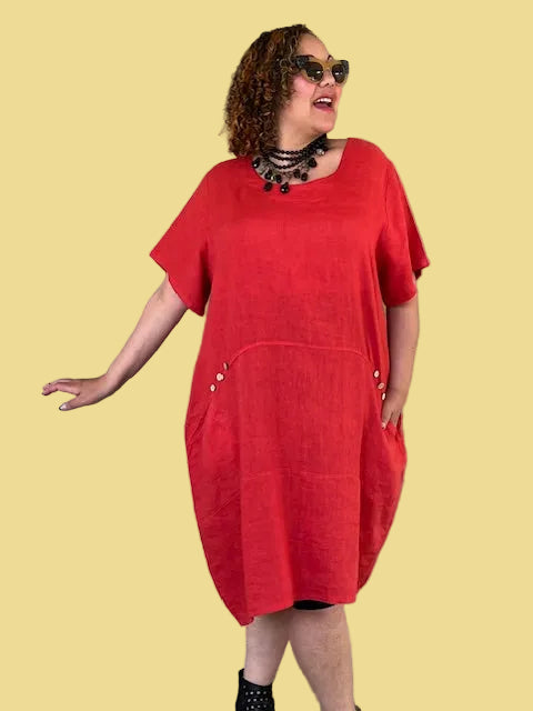 Transparente Zada Dress (Red, White, Black)