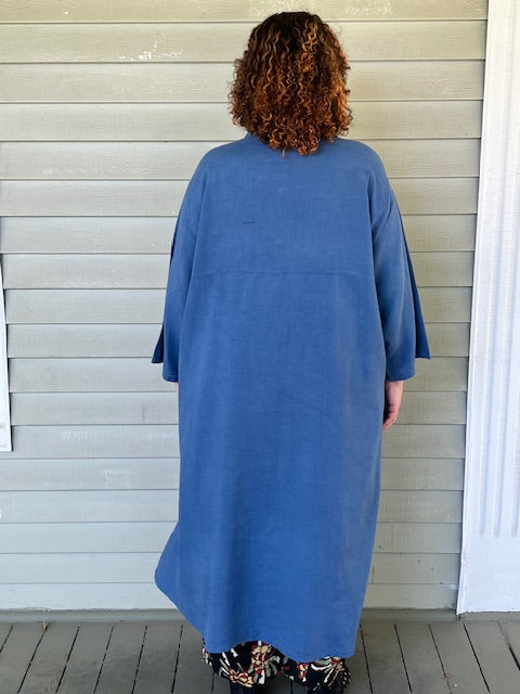 Transparent 100% Linen Long Duster (Black, Kiwi, Denim Blue, or White)