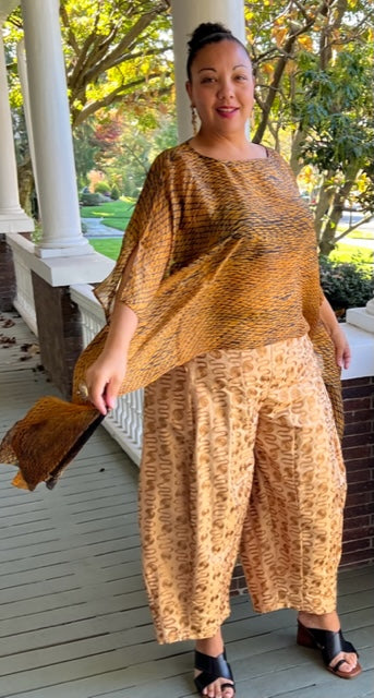 DTH Hand Dyed 100% Silk Top (Burnt Umber)