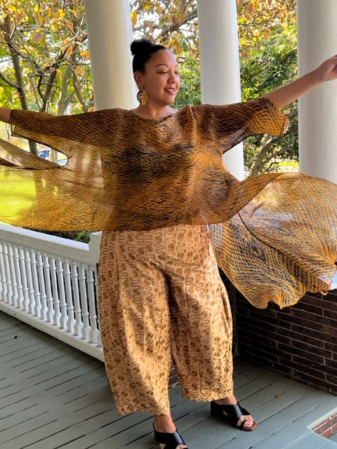 DTH Hand Dyed 100% Silk Top (Burnt Umber)