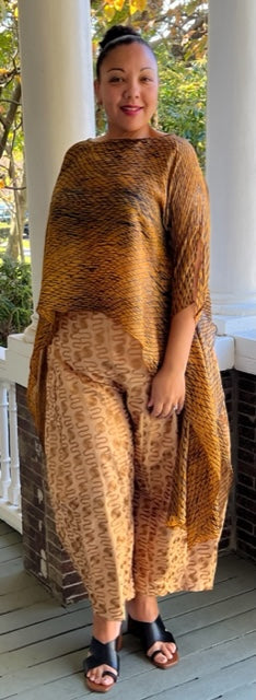 DTH Hand Dyed 100% Silk Top (Burnt Umber)