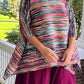 Vanite Couture Pleated Multicolored Tunic Top