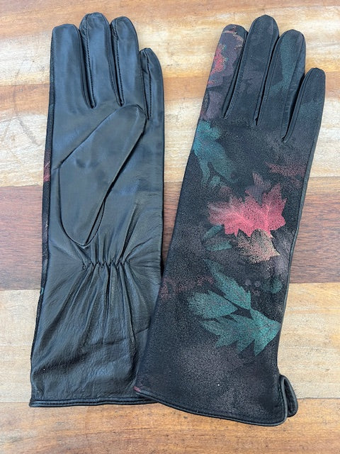 100% Sheepskin Leather Gloves - Autumn Leaves