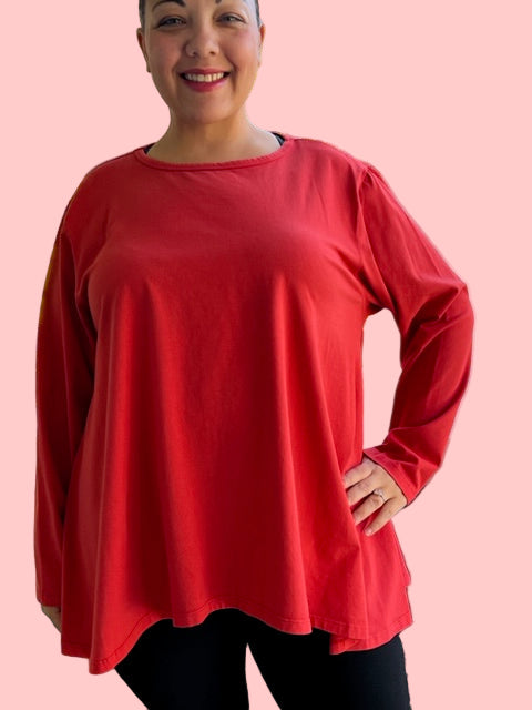 Gerties Long Angel Top - (Peacock, Red Zinc, Sienna, Midnight, Black, Amber or White)