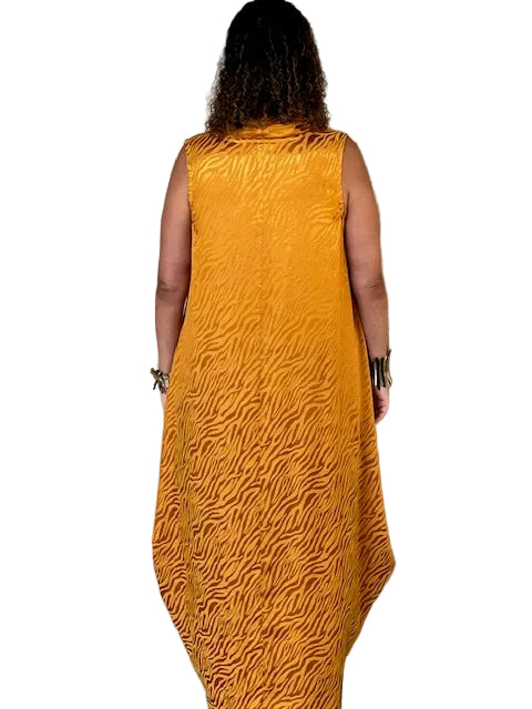 Dth Metallic Zebra Stripe Bubble Dress
