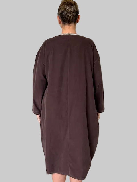 Transparente Patchwork Dress (Rust, Brown, Olive, Purple)