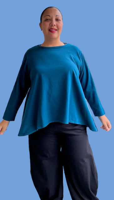 Gerties Long Angel Top - (Peacock, Red Zinc, Sienna, Midnight, Black, Amber or White)