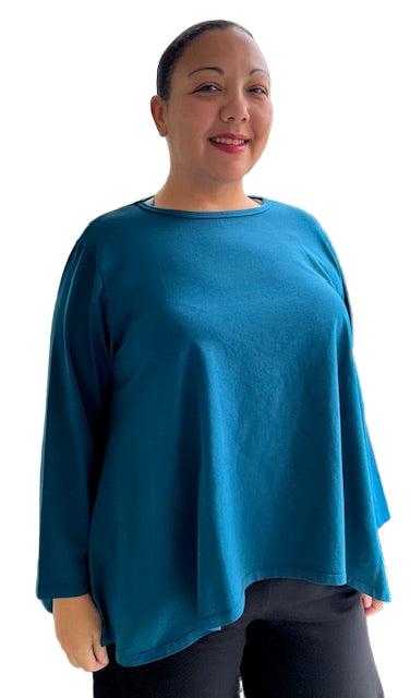 Gerties Long Angel Top - (Peacock, Red Zinc, Sienna, Midnight, Black, Amber or White)