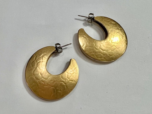 Hand Hammer Brass Hoops - Posts