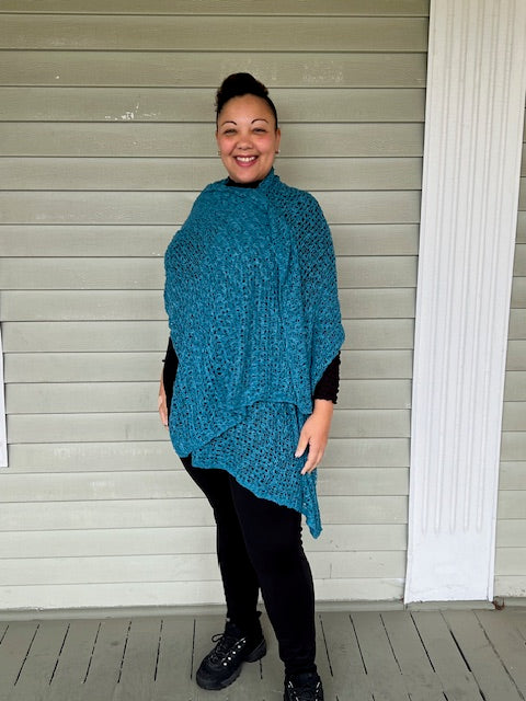 Popcorn Crocheted Shawl (8 Colors)