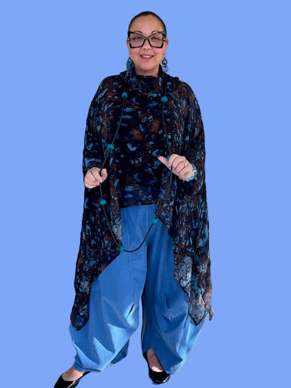 Kedem Pearl Poncho style top