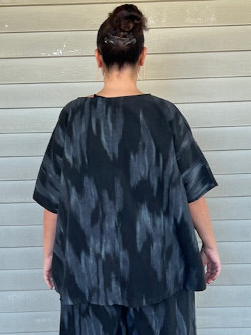 Brush Stroke Corduroy Top
