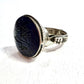 Sterling Silver Ring with Etched Stone