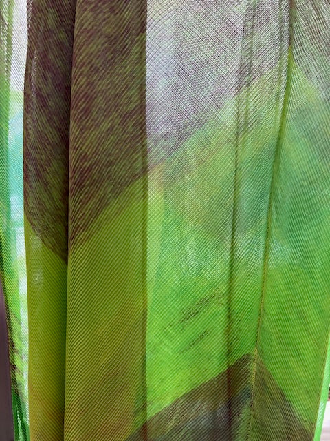 MC Oasis Lime Green Pleated Shawl
