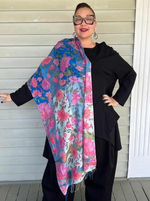 Ruby Lane Scarf (Blue/Pink or Navy /Grey)