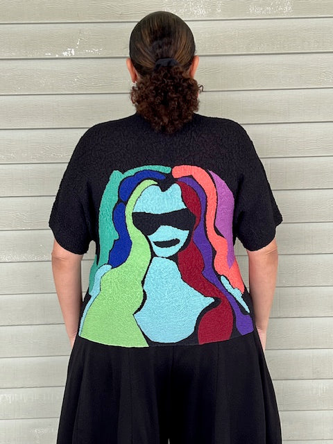 Vanite Pleats Face Top (black)