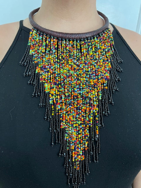 Multi-Colored Bead Choker