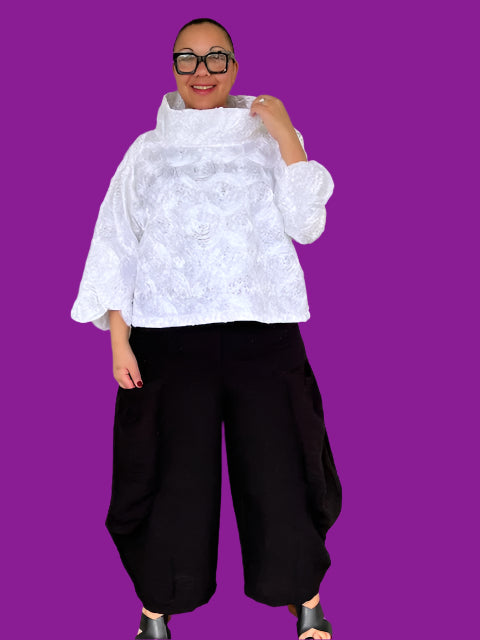 DTH Rose Garden Boxy Top (White)