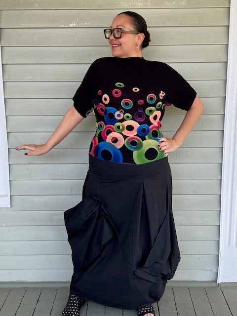 Transparente Black Layered Skirt.