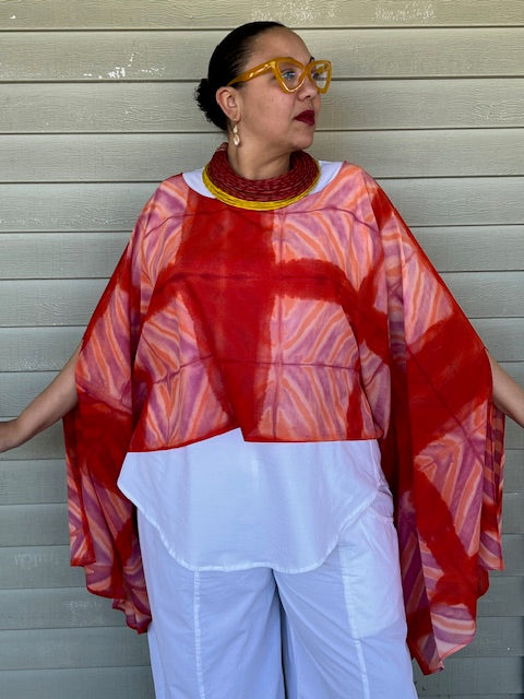 DTH Side Sleeve Slits Top (Orange or Turquoise)
