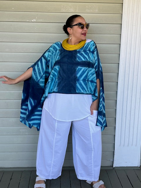 DTH Side Sleeve Slits Top (Orange or Turquoise)