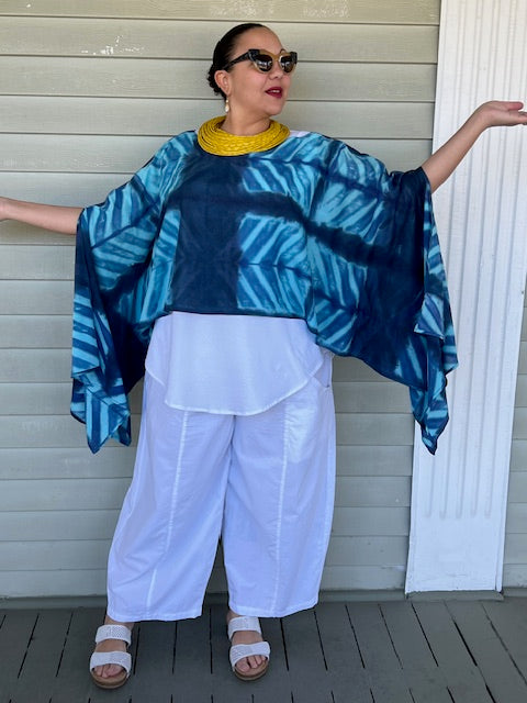 DTH Side Sleeve Slits Top (Orange or Turquoise)