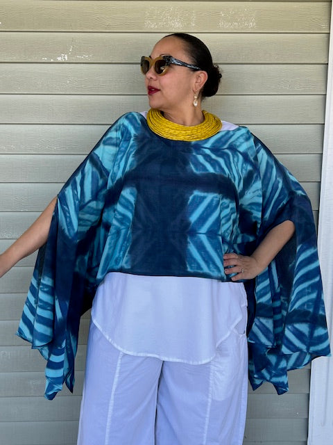 DTH Side Sleeve Slits Top (Orange or Turquoise)