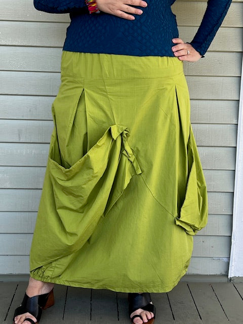 Transparente Green Layered Skirt