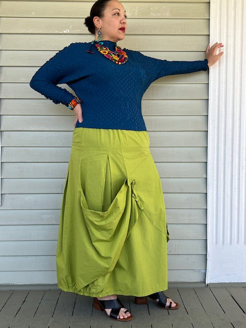 Transparente Green Layered Skirt