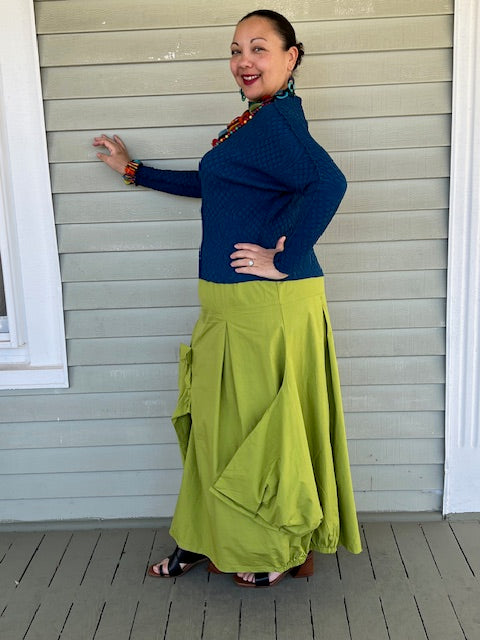 Transparente Green Layered Skirt